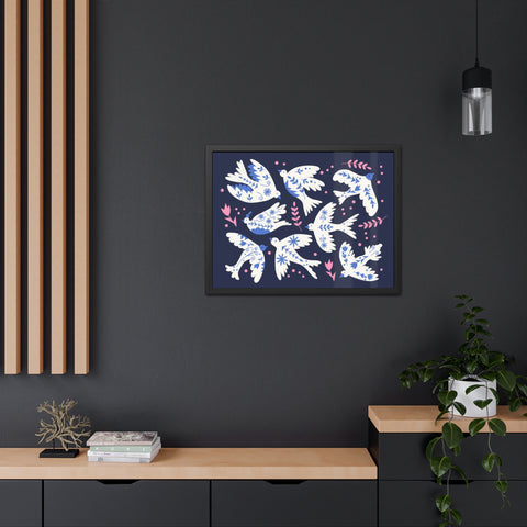 White Doves - Framed Print