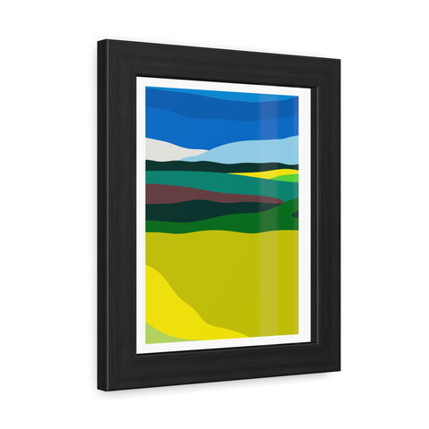 Scapes 4 - Abstract Landscape Framed Poster - Vibrant Nature Art for Home Decor