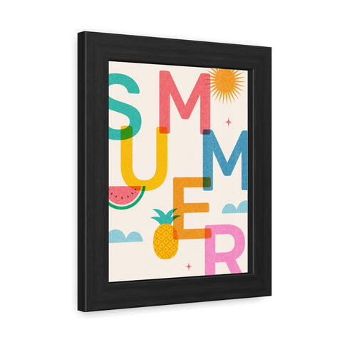 Summer 1 - Colorful Summer Framed Poster - Vibrant Tropical Wall Art