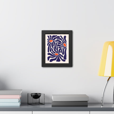 Florish 3 - Modern Floral Framed Poster - Vibrant Home Decor