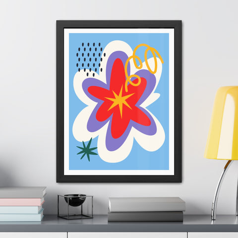 Natural Formation 9 - Vibrant Abstract Flower Framed Poster – Modern Wall Art for Home Decor