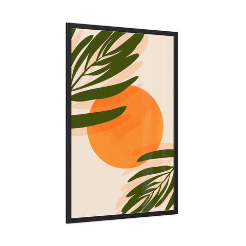 Agora 1 - Tropical Sunset Framed Poster - Modern Wall Art for Home Decor