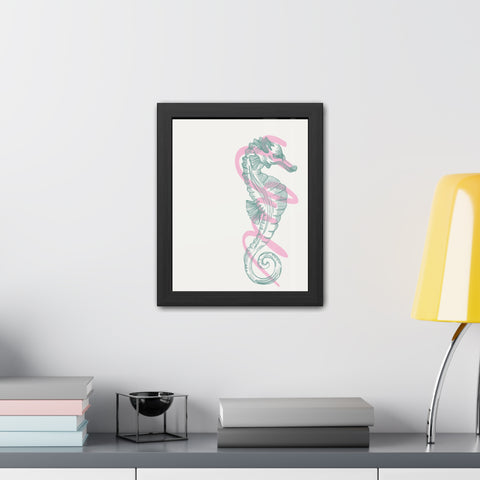 Marine Life 4 - Elegant Seahorse Framed Poster - Coastal Home Decor