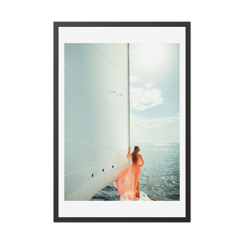 On the boat 1 - Sailing Dream Framed Poster - Nautical Wall Art for Ocean Lovers
