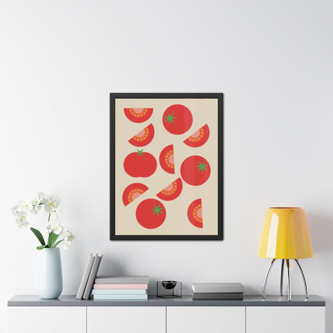 Tomatos off the vine - Framed Poster - Vibrant Wall Art for Kitchen Decor