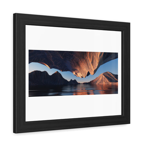 Rock Formation 3 - Stunning Landscape Framed Poster | Abstract Mountain Reflection Wall Art