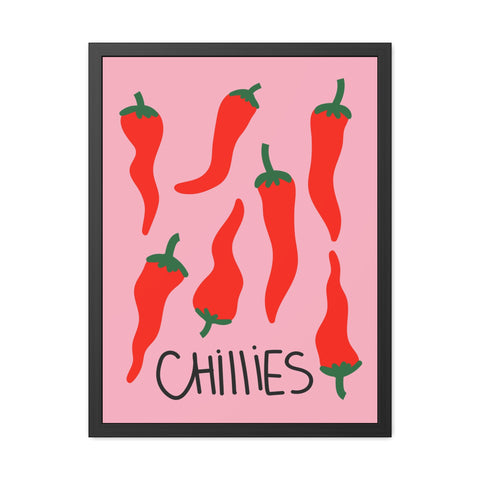 Spicy Chillies Framed Poster - Vibrant Kitchen Wall Art