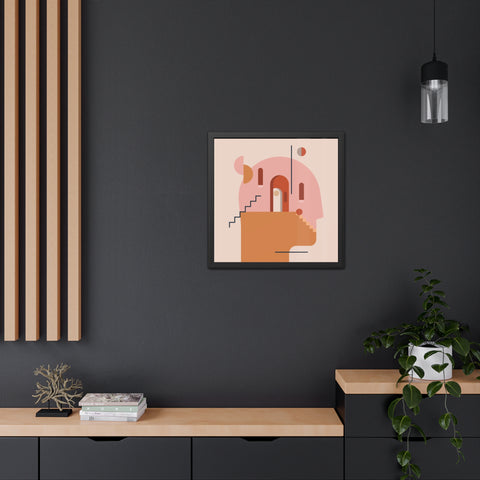 Homehead - Modern Abstract Framed Poster - Minimalist Wall Art for Home Decor