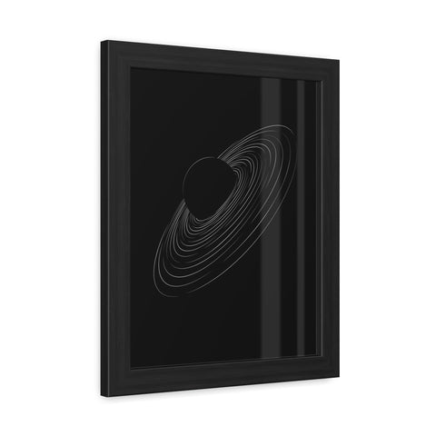Universalis 1 - Minimalist Saturn Framed Poster - Modern Wall Art for Space Lovers