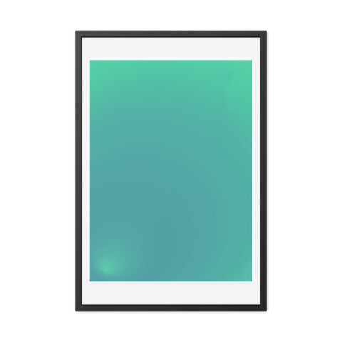 Sunrise 3 - Modern Minimalist Framed Posters - Serene Turquoise Wall Art