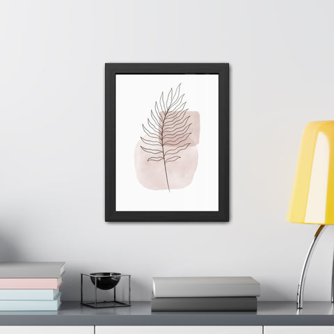 Fall 1 - Minimalist Fern Art Framed Poster - Modern Wall Decor for Home & Office