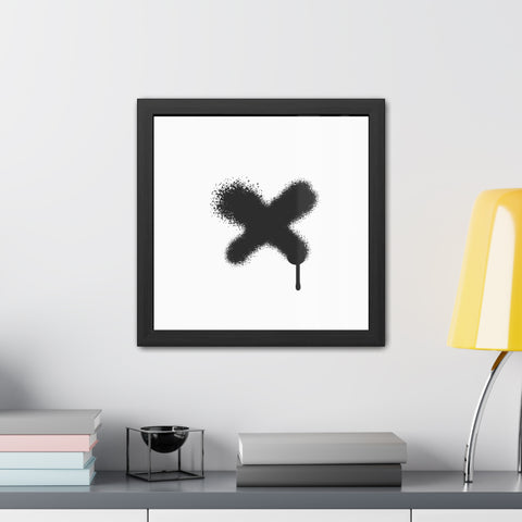 Graffiti 2 - Minimalist Black X Framed Poster – Modern Wall Art for Home Décor