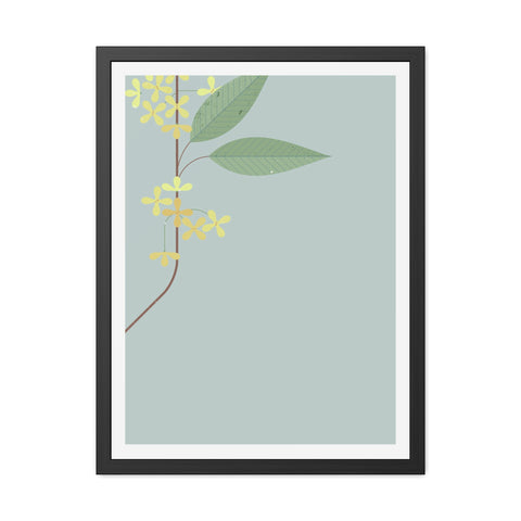 Botanical Gradual 1 - Framed Poster - Elegant Floral Art for Home Décor