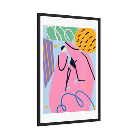 Kurian 8 - Abstract Hand Framed Poster - Modern Art for Home Décor