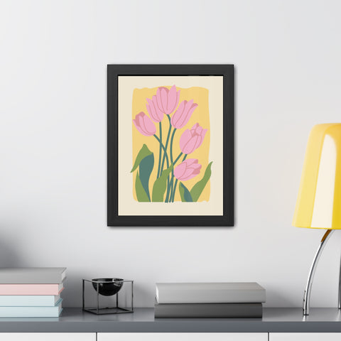 Flowers 3 - Blossoming Tulips Framed Poster - Modern Floral Wall Art