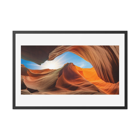 Rock Formation 2 - Desert Landscape Framed Poster - Stunning Canyon Art Decor for Home