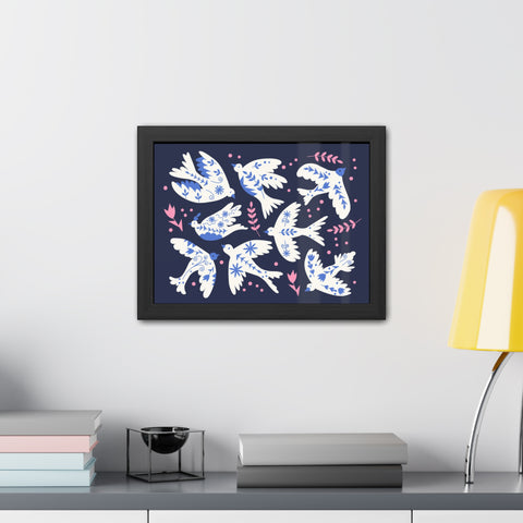 White Doves - Framed Print