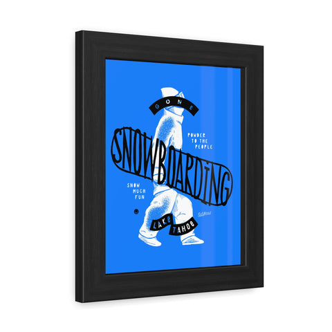 Gone Snowboarding Framed Poster - Fun Winter Decor for Ski Lovers