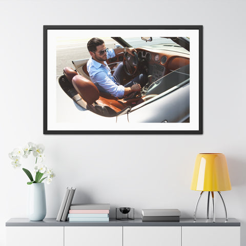 Hop in - Luxury Car Enthusiast Framed Poster - Stylish Wall Art for Home or Office