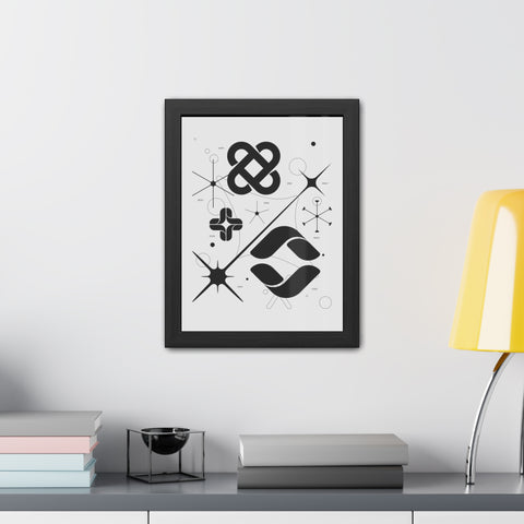 Gridlock 2 - Modern Abstract Framed Posters - Minimalist Wall Art for Home Decor