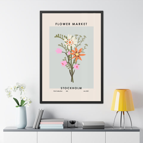 Flower Market - Stockholm - Botanical Framed Poster - Flower Market Stockholm Art Print