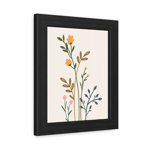 Floral Growth 2 - Botanical Framed Poster - Elegant Floral Wall Art for Home Decor