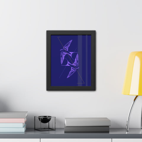 Wings 2 - Elegant Framed Bird Poster Art - Modern Decor for Nature Lovers