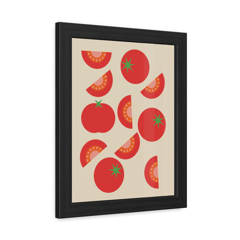 Tomatos off the vine - Framed Poster - Vibrant Wall Art for Kitchen Decor