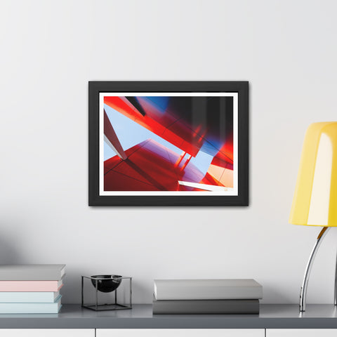 Red Architecture - Modern Framed Art Posters - Abstract Red Architecture Wall Decor
