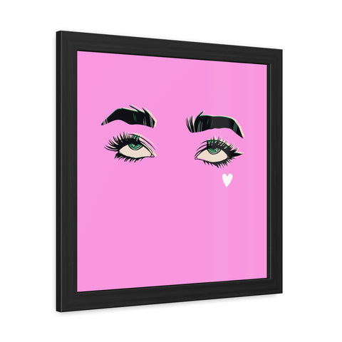 How your email finds me - Stylish Framed Poster with Eye Art - Pink Wall Decor for Modern Spaces