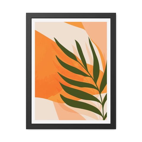 Agora 4 - Tropical Leaf Framed Poster | Modern Wall Art for Home Decor