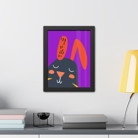 Childrana 4 - Whimsical Bunny Framed Poster - Playful Home Decor for Kids' Rooms