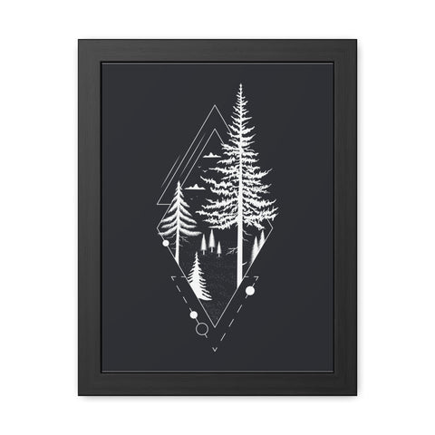 Treecraft 2 - Modern Nature Framed Poster - Geometric Forest Wall Art