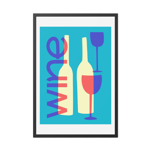 Wine Country 7 - Modern Wine Framed Poster - Colorful Wall Art for Wine Lovers
