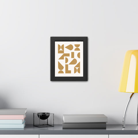 Crown 4 - Modern Geometric Framed Poster - Minimalist Art for Home Decor