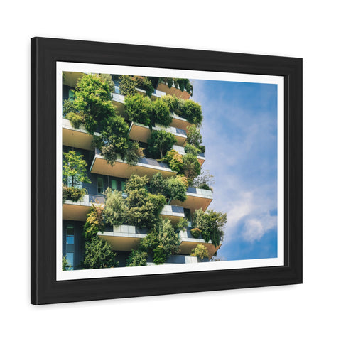 Green Urban - Eco-Friendly Framed Poster - Urban Oasis Greenery Wall Art