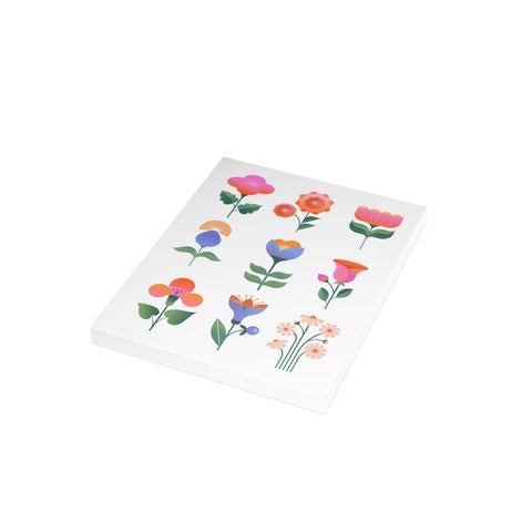 Modern Retro Flower Greeting Card — Floral Greeting Card - Illustrated, Beautiful, any occasion