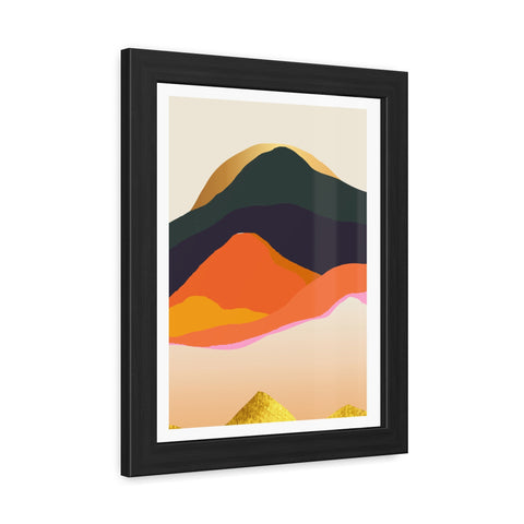 South 5 - Elegant Mountain Landscape Framed Poster - Modern Art for Home Decor