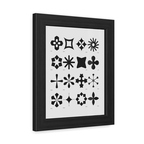Gridlock 1 - Modern Geometric Framed Poster Art - Stylish Decor for Home and Office