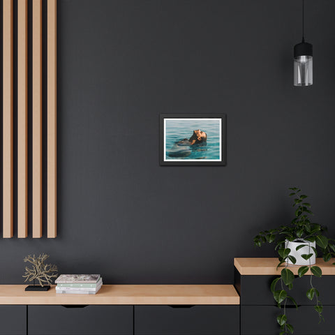 The Dip - Serene Woman Framed Poster - Tranquil Wall Art for Home Decor