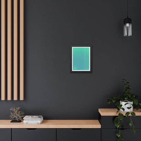 Sunrise 3 - Modern Minimalist Framed Posters - Serene Turquoise Wall Art