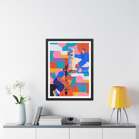 Musicana 1 - Vibrant Musical Framed Posters - Colorful Wall Art for Music Lovers
