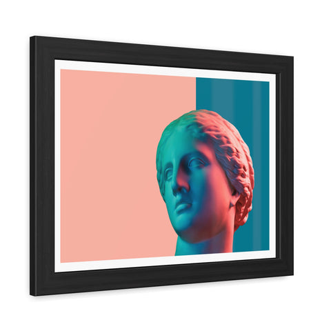 Look - Modern Art Framed Posters - Abstract Head Sculpture Decor for Home & Office