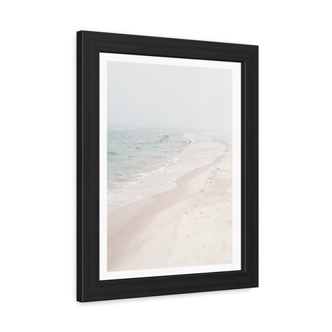 Silent Beach - Serene Coastal Framed Poster | Beach Wall Art Decor for Home & Office
