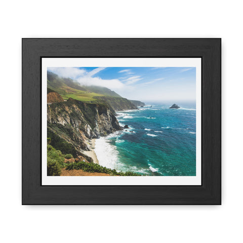 Rocky Coast - Serenity Framed Poster - Ocean View Wall Art for Beach Lovers