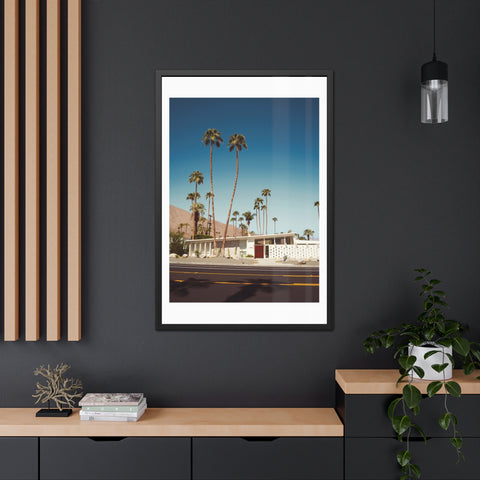 Palm Springs 2 - Vintage Palm Tree Framed Poster - Mid-Century Modern Wall Art