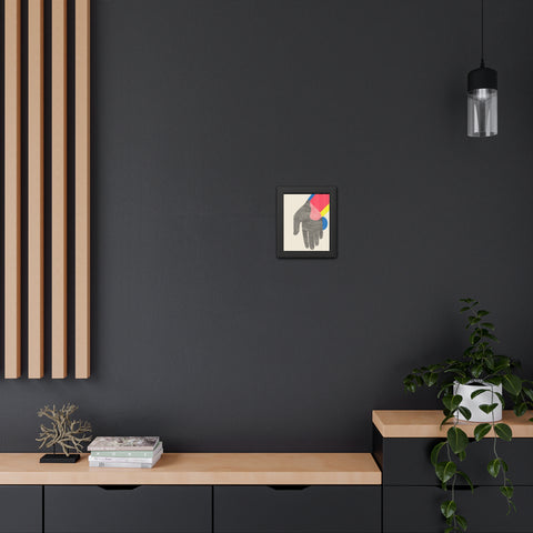 Cristobal 3 - Modern Art Framed Poster - Abstract Hand Design for Stylish Home Décor