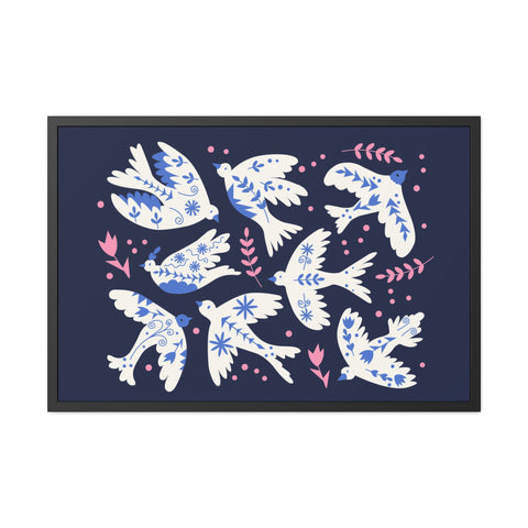 White Doves - Framed Print