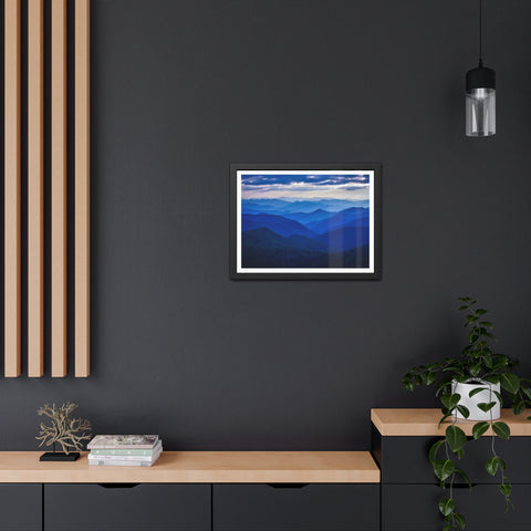 Bluescape - Serene Mountain Landscape Framed Poster – Perfect Wall Art for Nature Lovers
