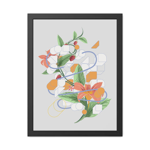 Lavish 3 - Floral Abstract Framed Poster - Modern Art for Home Decor